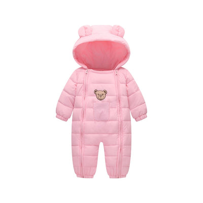 TEDDY BEAR Parka - Very Warm Hooded Onesie Baby Romper for Winter