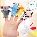 10 x Funny Plush Finger Puppets - High-Quality Cartoon Zoo Animal Toys