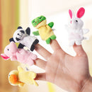 10 x Funny Plush Finger Puppets - High-Quality Cartoon Zoo Animal Toys